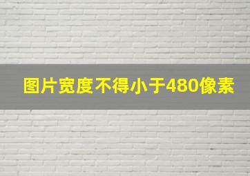 图片宽度不得小于480像素