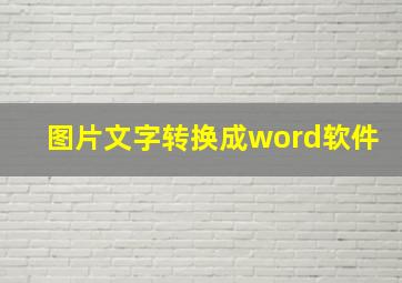 图片文字转换成word软件