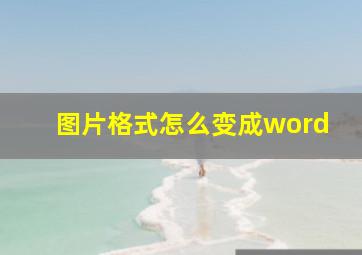 图片格式怎么变成word