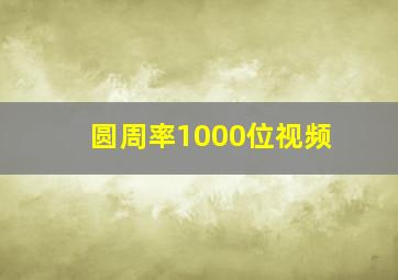 圆周率1000位视频