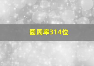 圆周率314位