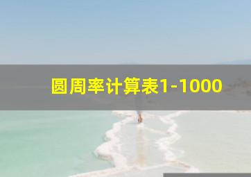 圆周率计算表1-1000