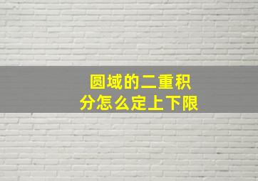 圆域的二重积分怎么定上下限