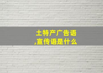 土特产广告语,宣传语是什么