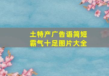 土特产广告语简短霸气十足图片大全