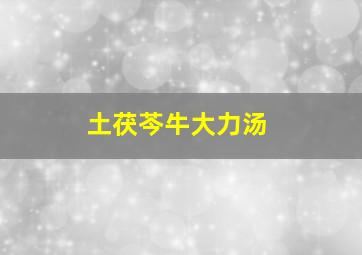 土茯芩牛大力汤