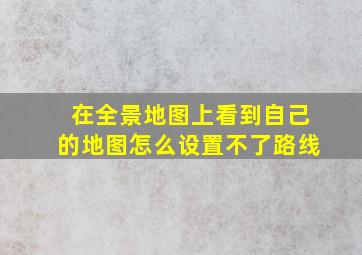 在全景地图上看到自己的地图怎么设置不了路线