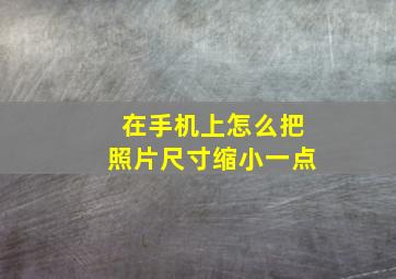 在手机上怎么把照片尺寸缩小一点