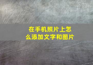 在手机照片上怎么添加文字和图片