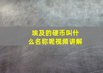 埃及的硬币叫什么名称呢视频讲解