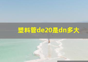 塑料管de20是dn多大