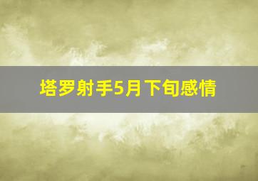 塔罗射手5月下旬感情