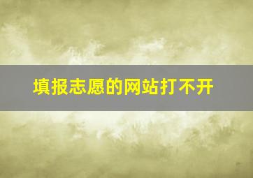 填报志愿的网站打不开