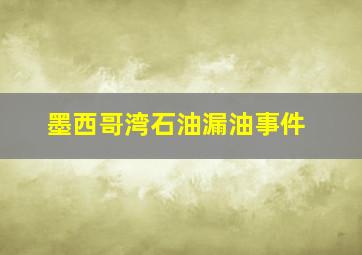 墨西哥湾石油漏油事件