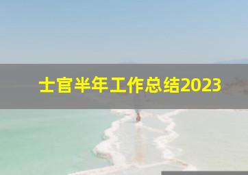 士官半年工作总结2023