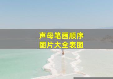 声母笔画顺序图片大全表图