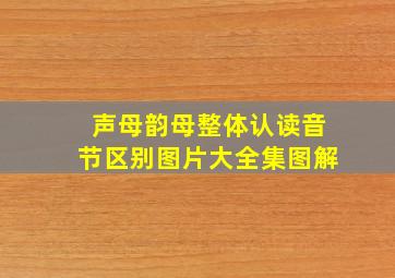 声母韵母整体认读音节区别图片大全集图解