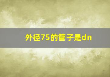 外径75的管子是dn