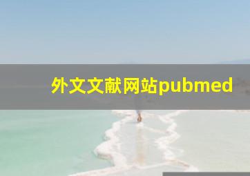 外文文献网站pubmed