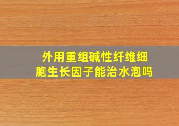 外用重组碱性纤维细胞生长因子能治水泡吗