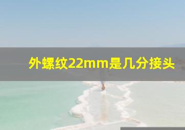 外螺纹22mm是几分接头