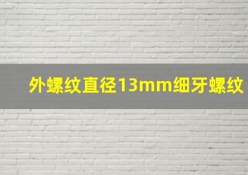 外螺纹直径13mm细牙螺纹