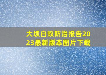 大坝白蚁防治报告2023最新版本图片下载