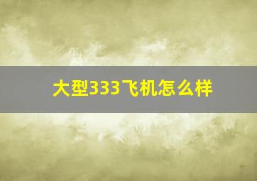 大型333飞机怎么样