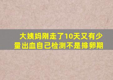 大姨妈刚走了10天又有少量出血自己检测不是排卵期