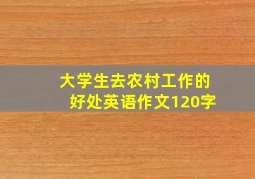 大学生去农村工作的好处英语作文120字