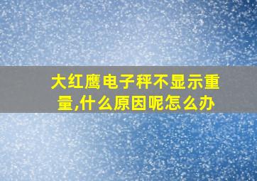 大红鹰电子秤不显示重量,什么原因呢怎么办