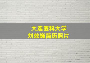 大连医科大学刘效巍简历照片