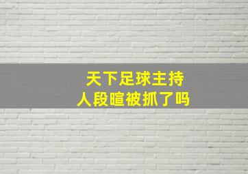 天下足球主持人段暄被抓了吗