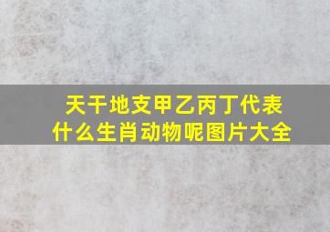 天干地支甲乙丙丁代表什么生肖动物呢图片大全