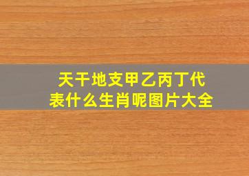 天干地支甲乙丙丁代表什么生肖呢图片大全