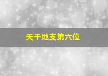 天干地支第六位