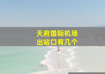 天府国际机场出站口有几个