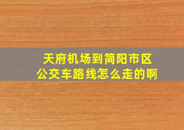 天府机场到简阳市区公交车路线怎么走的啊