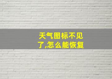 天气图标不见了,怎么能恢复