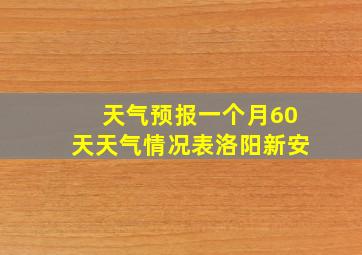 天气预报一个月60天天气情况表洛阳新安