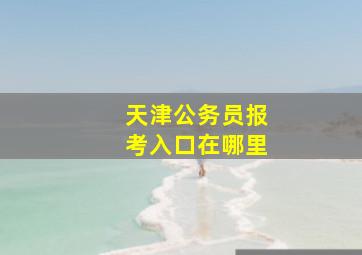 天津公务员报考入口在哪里