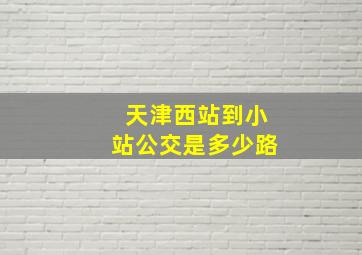 天津西站到小站公交是多少路