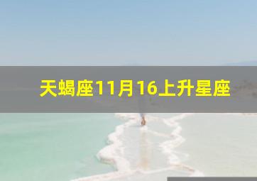 天蝎座11月16上升星座