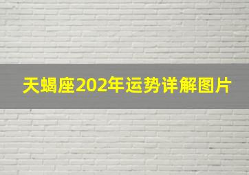 天蝎座202年运势详解图片