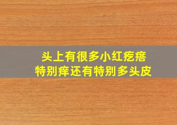 头上有很多小红疙瘩特别痒还有特别多头皮