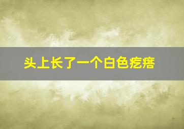 头上长了一个白色疙瘩