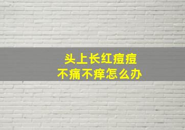 头上长红痘痘不痛不痒怎么办