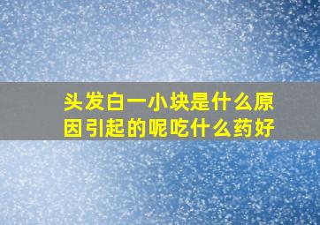 头发白一小块是什么原因引起的呢吃什么药好