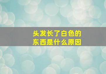 头发长了白色的东西是什么原因