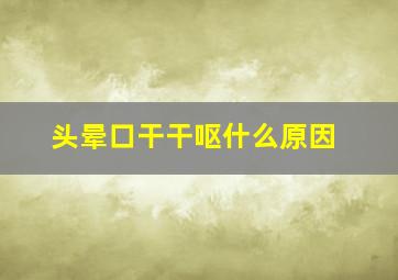 头晕口干干呕什么原因